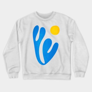Blue Leaf & Sun: Matisse Paper Cutouts I Crewneck Sweatshirt